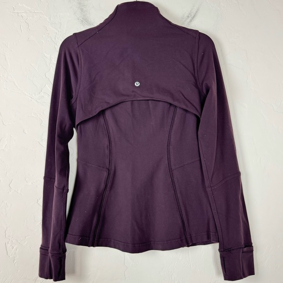 Lululemon Define Jacket SE Wing Mesh Dark Purple Solid Black Cherry Full Zip - Picture 2 of 10